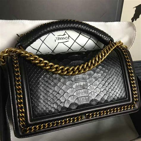 chanel le boy bag snake|chanel bag for sale.